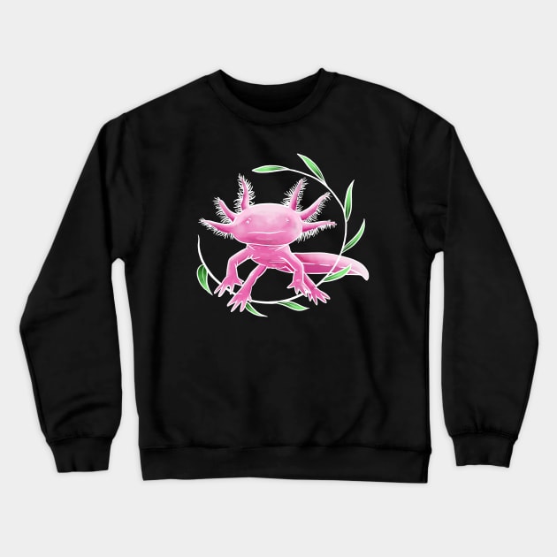 Axolotl Crewneck Sweatshirt by GnauArt